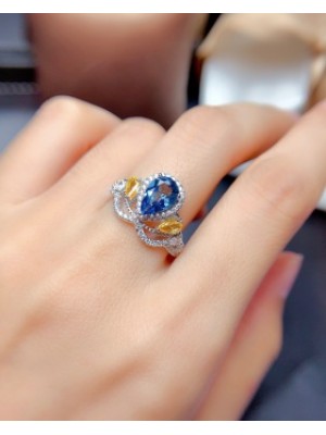 Double color imperial crown simulation natural ring for women