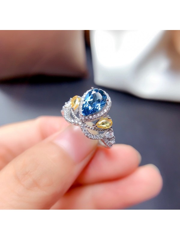 Double color imperial crown simulation natural ring for women