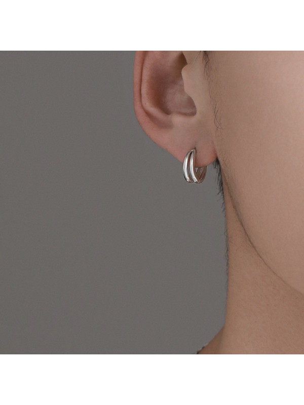 Antique silver earring European style earrings for men