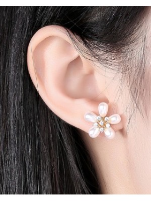 Colors earrings pearl stud earrings for women