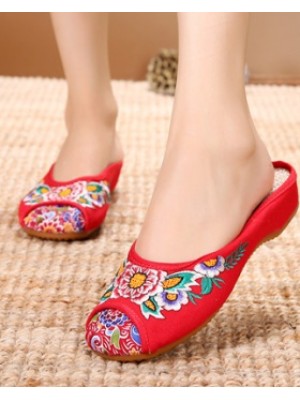 National style small slipsole slippers for women