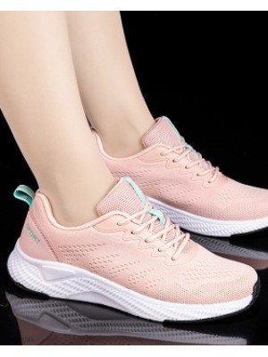Flat large yard Sports shoes mesh pink shoes for women