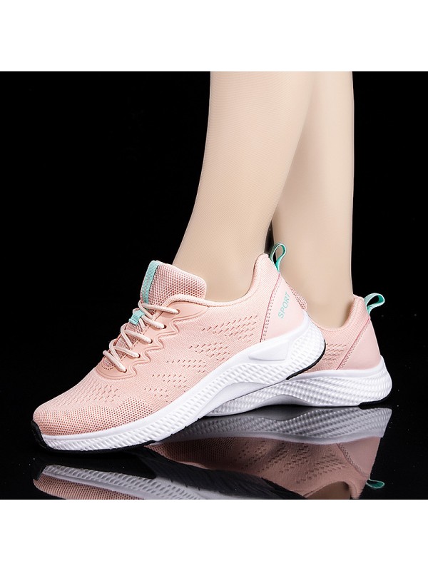 Flat large yard Sports shoes mesh pink shoes for women